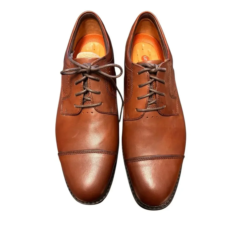 Clarks Unstructured Brown Leather Oxford Dress Shoe Men’s Comfort Lace Up 10-1/2